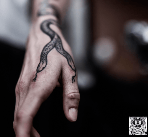 Color tattoo work by Q