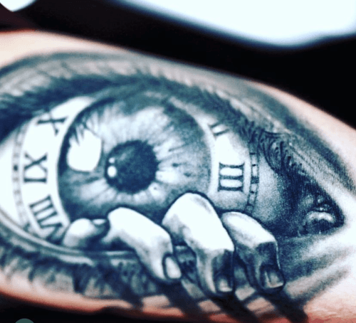 Traditional tattoo work by Q